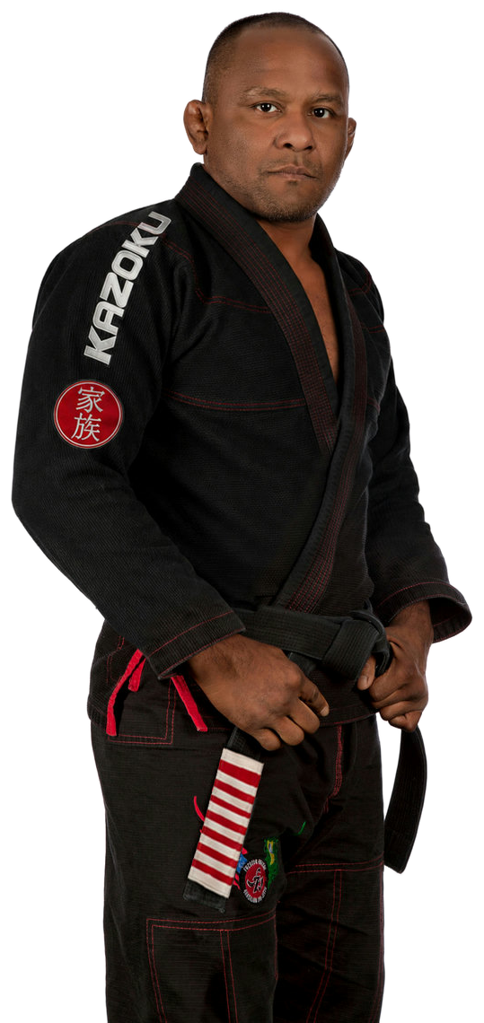 Master Fredson Paixão today, in a black gi with his black belt